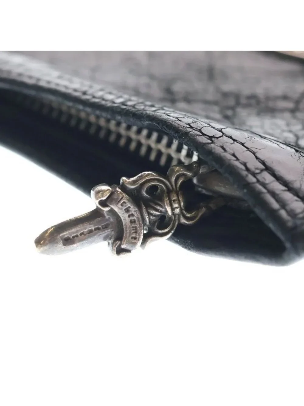 Chrome Hearts Zpr Chng Purse Change Dagger Zip Coin Black